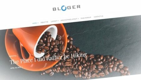 Bloger — ультрамодный шаблон для блога wordpress в стиле минимализм
