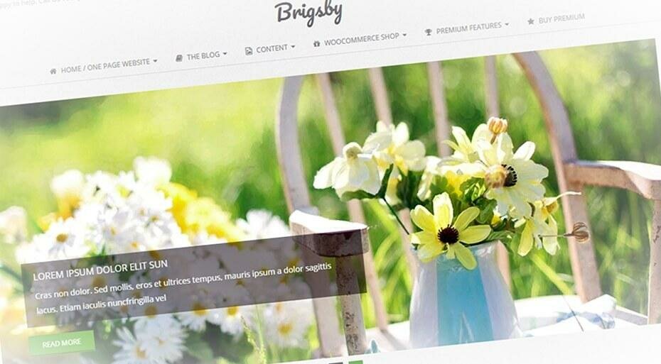 Brigsby — превосходный шаблон для блога WordPress бесплатно